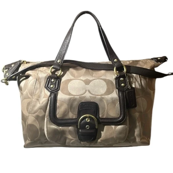 Coach Signature Campbell Satchel Shoulder Tote - Picture 1 of 10